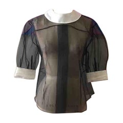 Louis Vuitton Silk Crepe Sheer Fetish Blouse