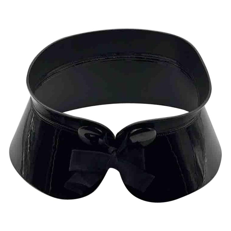 Louis Vuitton Black Patent Leather Fetish Belt  For Sale