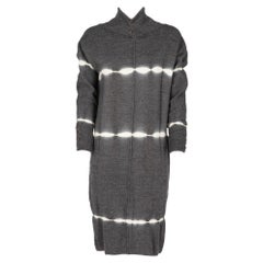 2000s Callaghan ivory tie-dye grey knitwear dress with ribbed collar