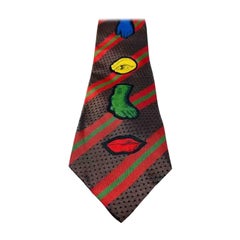 Jean Paul Gaultier Retro Men's Silk Lips Tie 