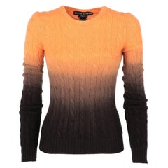 2000s Ralph Lauren cashmere sweater with orange to black shades