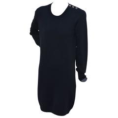 CHANEL  Black  Cashmere Turn-Lock Dress Collection 2011   NEW  36