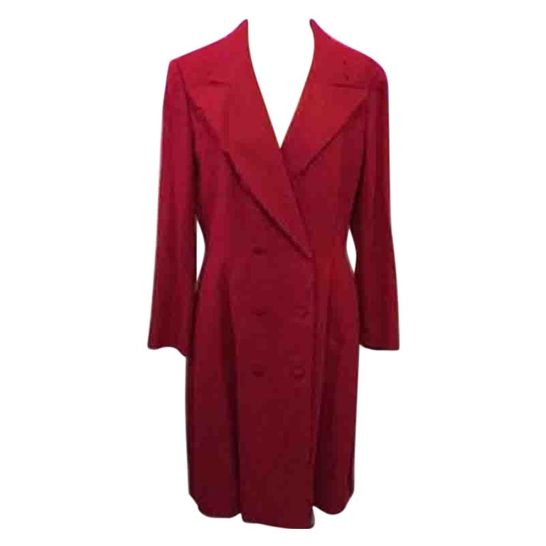 LANVIN HAUTE COUTURE bronze leather jacket with red trim at 1stDibs