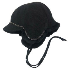 Maison Michel Fur Lined Boucle Trapper Hat