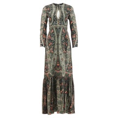 Vilshenko Maria Printed Silk Crepe de Chine Maxi Dress