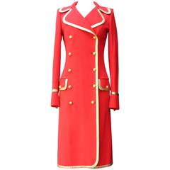 Fall 2005 Jean-Louis Scherrer Haute Couture Red and Gold Dress/Coat
