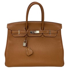 Hermès Gold Birkin 35 Bag 