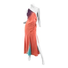 Gianni Versace silk one shoulder gown