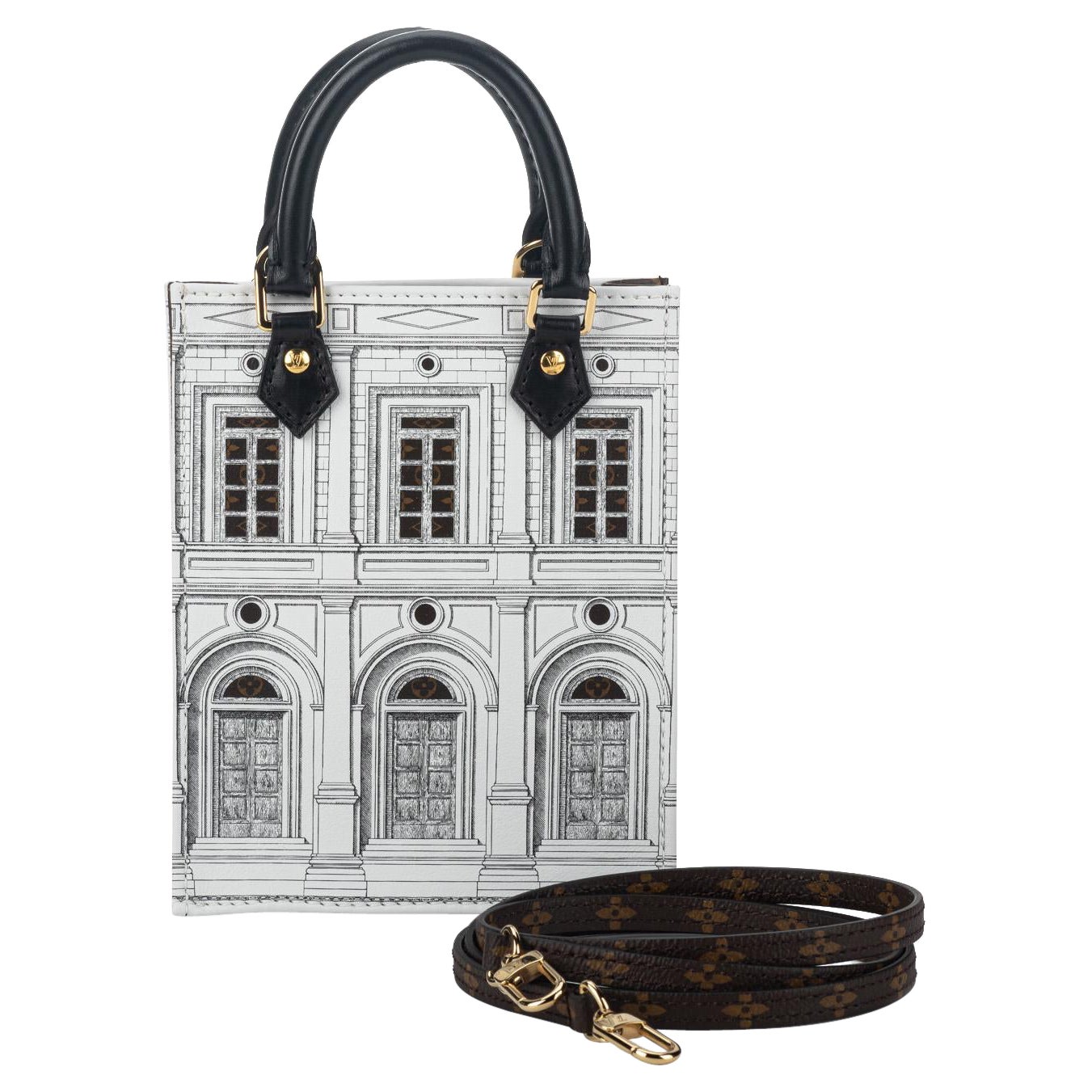 New Louis Vuitton Limited Edition Fornasetti Sac Plat Bag For Sale