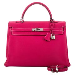 Hermes Kelly 35 Candy Rose Tyrien Bag