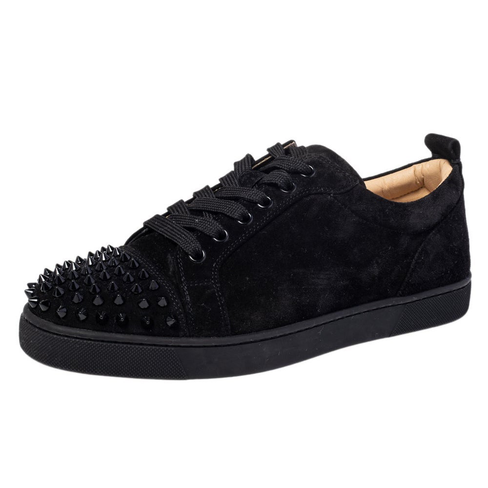 Christian Louboutin Black Suede Orlato Low Top Sneakers Size 40