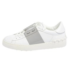 Valentino White Leather Open Sneakers Size 40.5