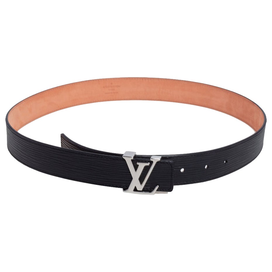 Louis Vuitton Black Epi Leather LV Initiales Belt 85 CM