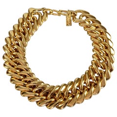 Vintage YVES SAINT LAURENT Ysl by Robert Goossens Collier Chunky Chain Choker Collier