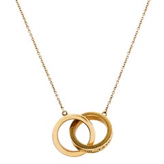 Tiffany & Co. Tiffany 1837 18K Yellow Gold Interlocking Circles Pendant Necklace