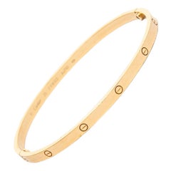 Cartier Love Bracelet étroit en or jaune 18 carats SM 20