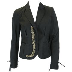 Vintage Kenzo Black Embellished Beaded Jacket