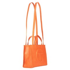 Used Telfar Medium Orange Shopping Bag