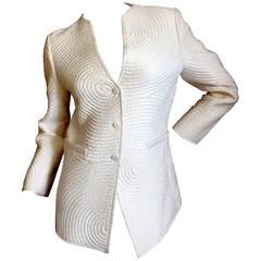 Ralph Rucci Spiral Quilted White Jacket