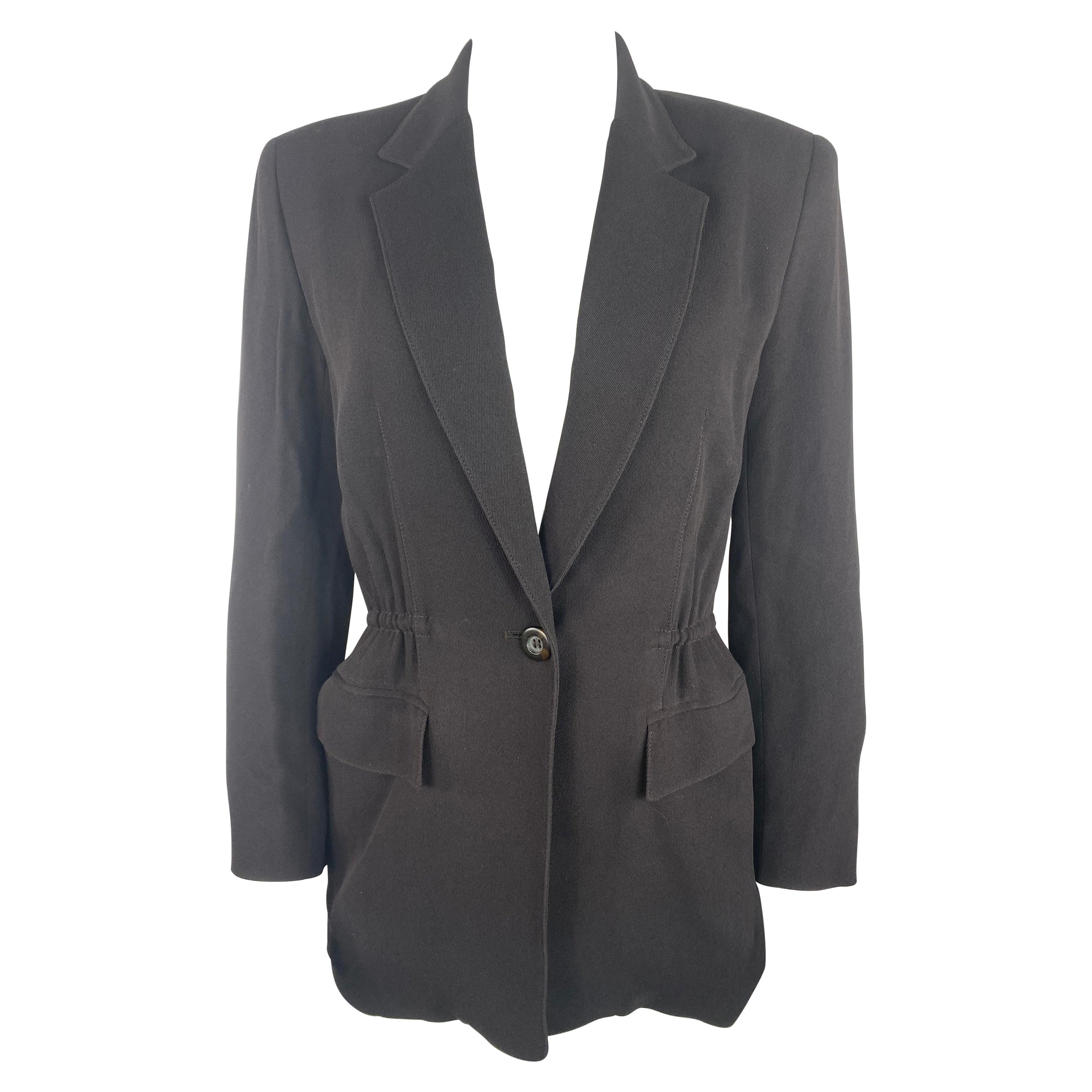 Emanuel Ungaro Brown Blazer Jacket, Size 2/36 For Sale