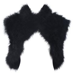 ELIZABETH MASON COUTURE Black Marabou & Silk Shrug 4