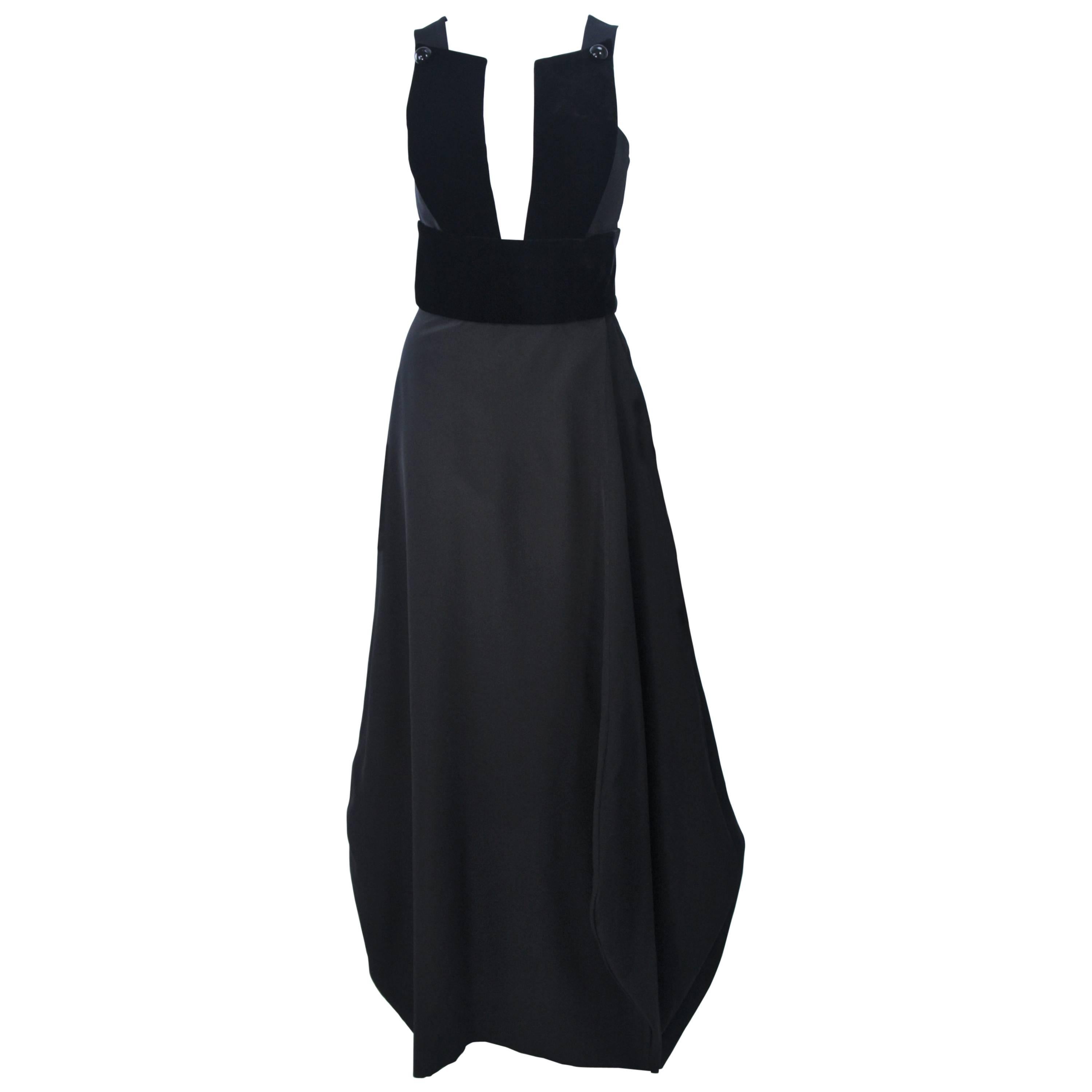 GIORGIO ARMANI Velvet & Silk Structured Gown Size 6