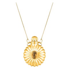 Taputi Bottle Pendant Necklace in 18k Gold Vermeil with Yellow Citrine