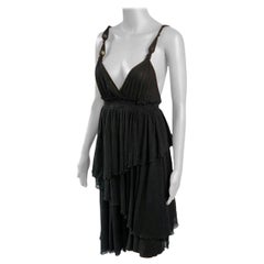 Jean Paul Gaultier Soleil Unworn Backless Semi Sheer Mesh Black Dress