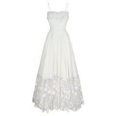 Retro 1950s Cahill of Beverly Hills Taffeta and Lace Wedding Dress