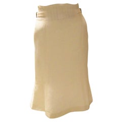Matsuda Cream High Waisted Skirt