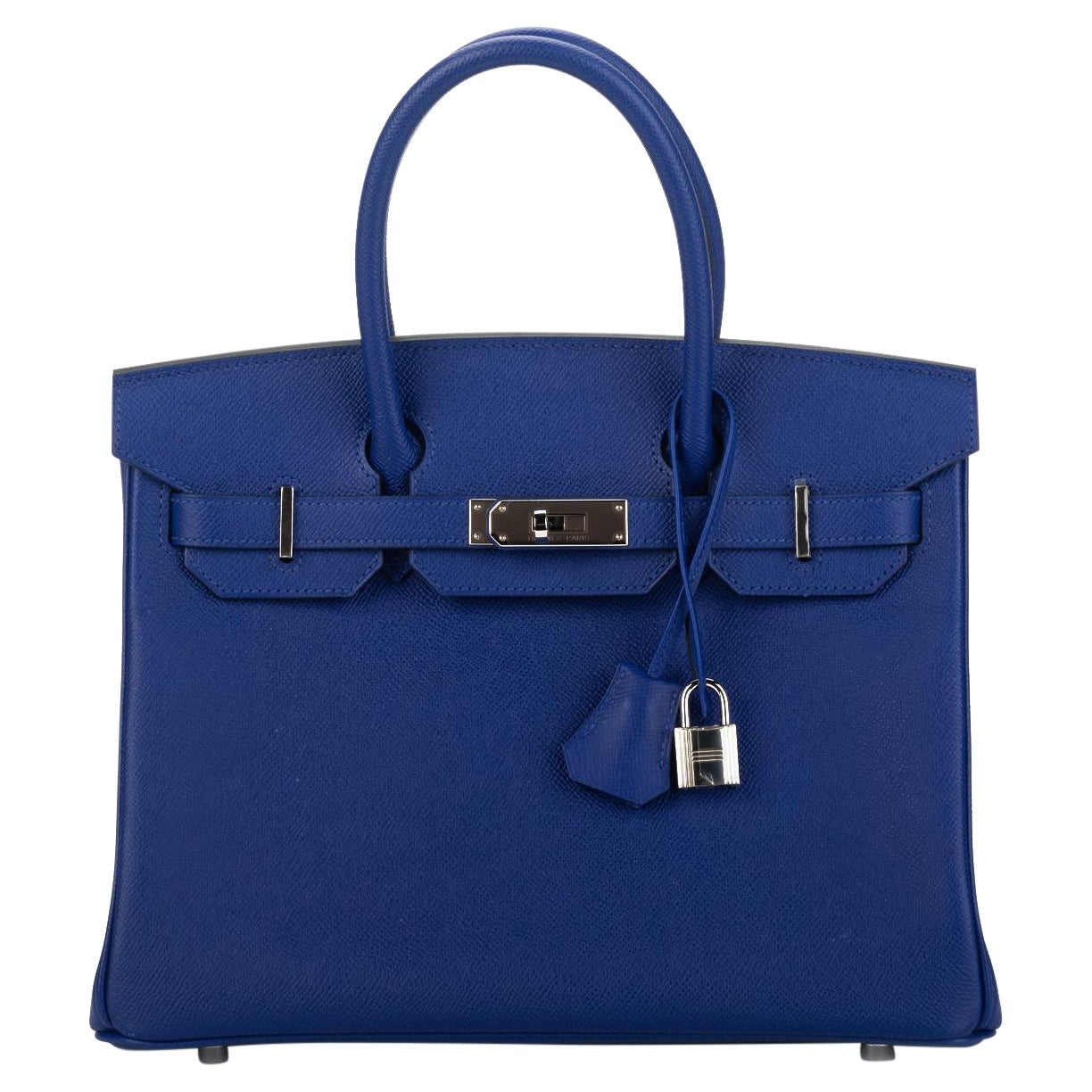 New Hermes Electric Blue Epsom Birkin 30 Cm Bag