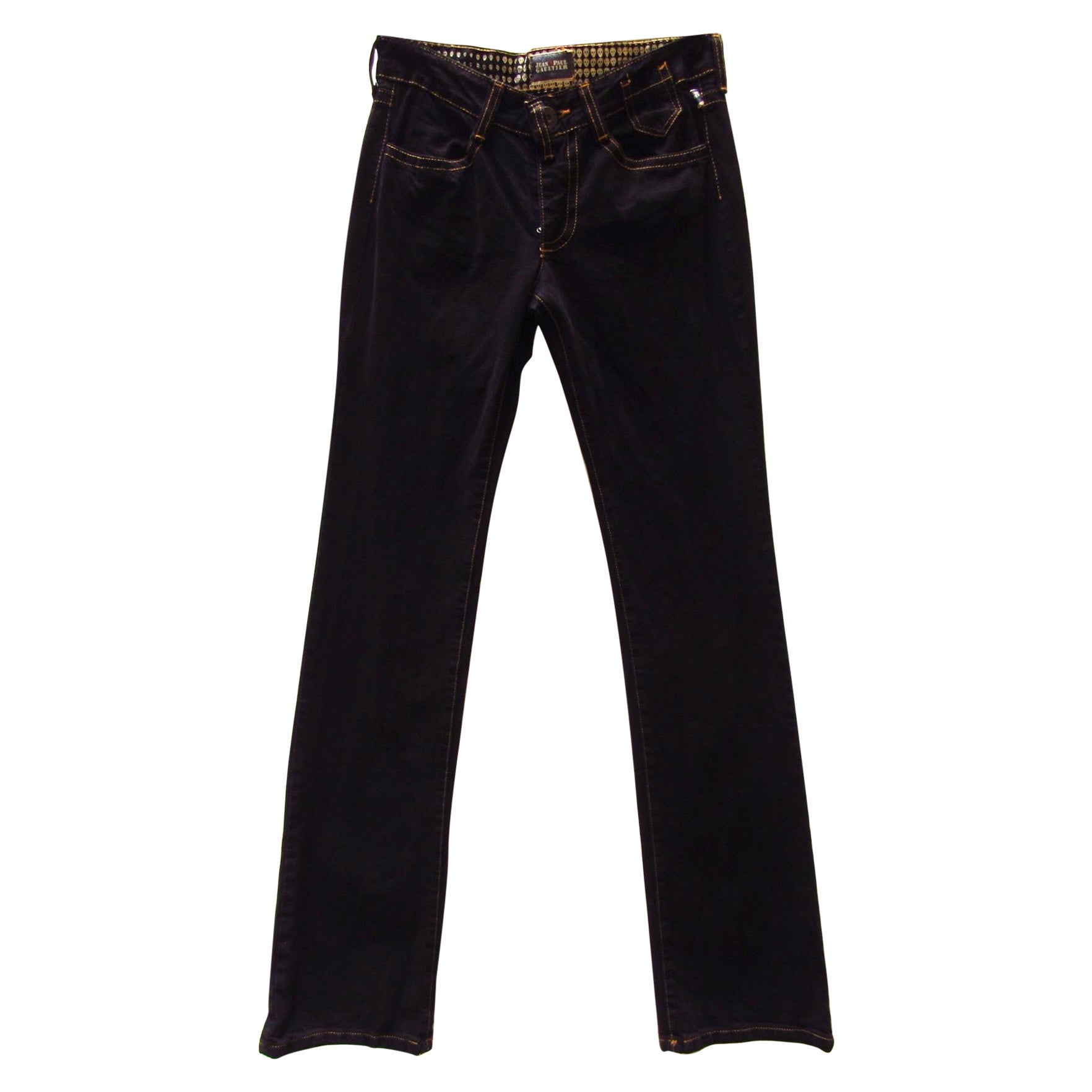 Vintage Gaultier jpg jeans Y2K super high waisted broek met korset Wilde culottes benen Kleding Dameskleding Broeken & Capriboeken Broeken 