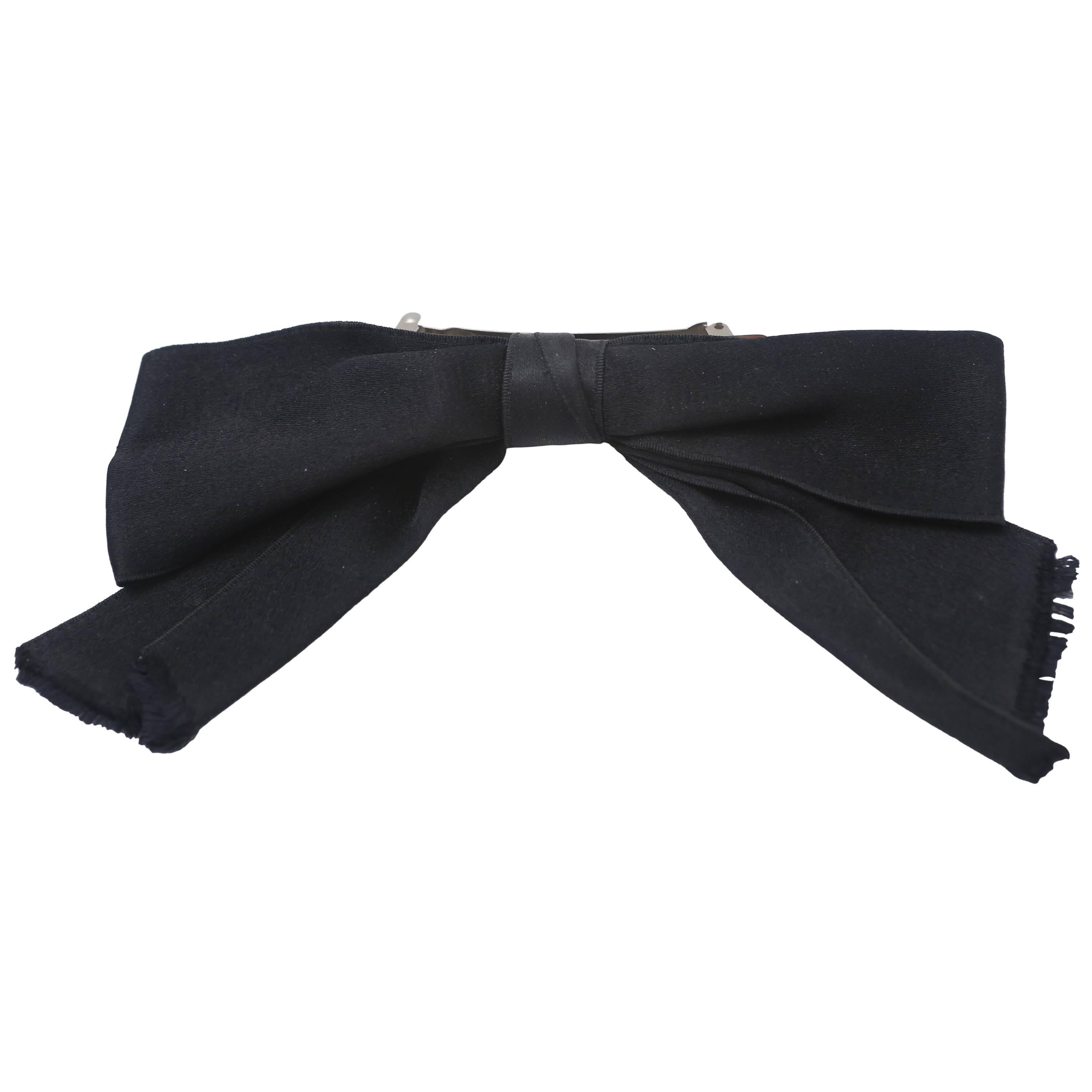 Chanel Black Hair Bow