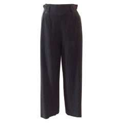  High-Waisted Matsuda cotton petrol Pant