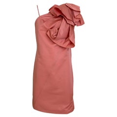 Gianfranco Ferre - Robe de cocktail en soie corail