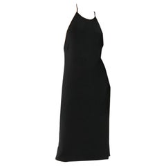 Bottega Veneta Black Backless Halterneck Jersey Dress - US 0