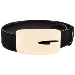 Collector Tom Ford For Campaign Gucci Black Poney Hair Belt