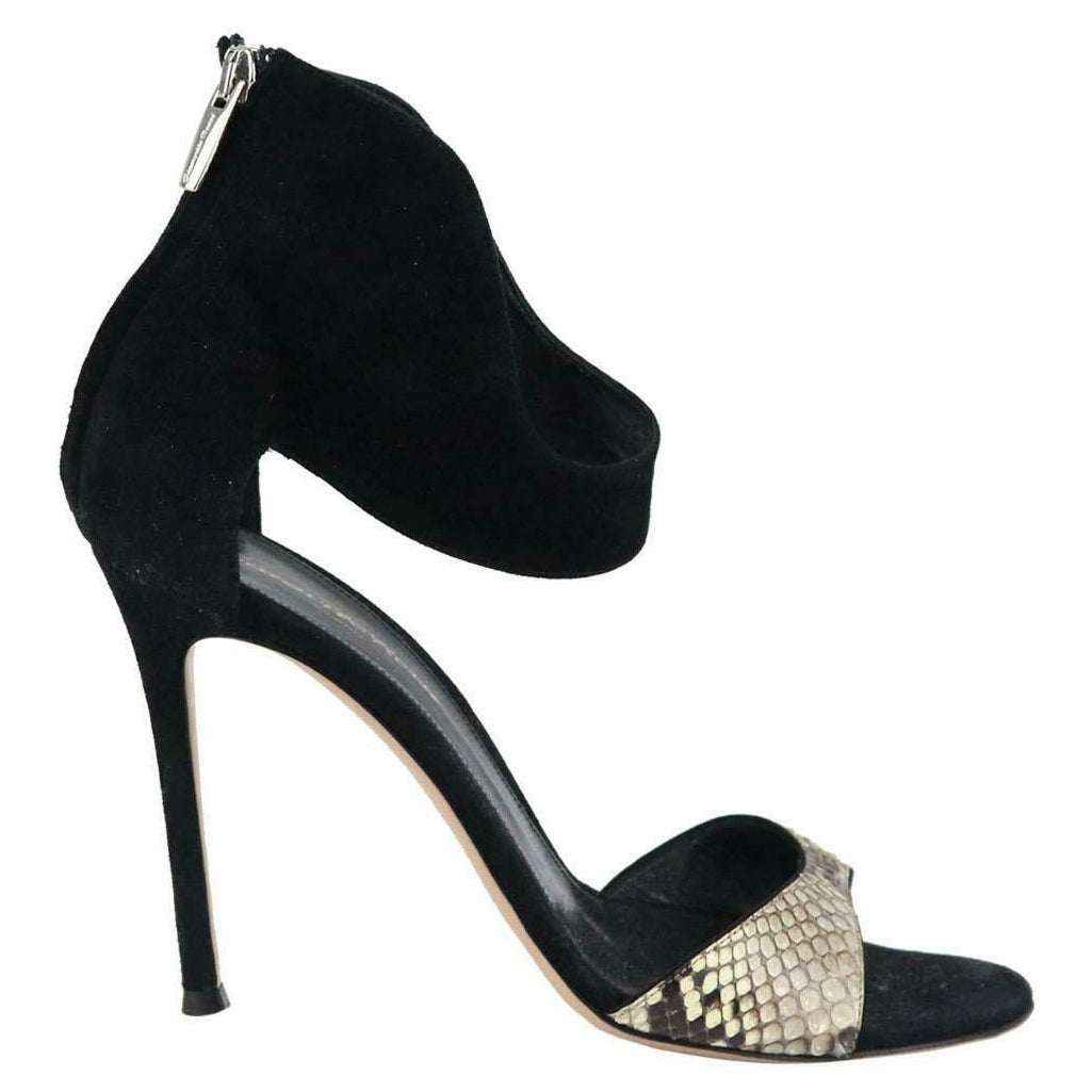Gianvito Rossi Python and Suede Sandals For Sale at 1stDibs