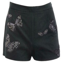 Valentino Embroidered Cotton Twill Shorts