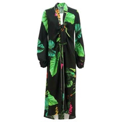 Johanna Ortiz Kiribati Kimono aus bedrucktem Seidensatin