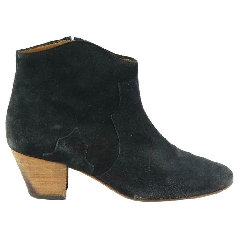 Isabel Marant Dicker Suede Ankle Boots For Sale at 1stDibs | isabel marant  dicker boots sale