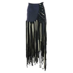 Esteban Cortazar Fringed Ottoman Cady Maxi Skirt