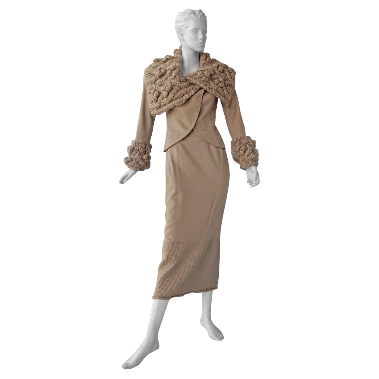 Christian Dior by John Galliano F/W 1999 Very Stylish Camel Cashmere Suit For Sale