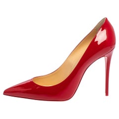 Christian Louboutin Red Patent Leather So Kate Pumps Size 38