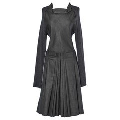 Grey dress in knit and wool Jacques Fath 