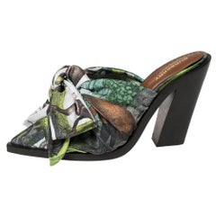 Burberry Tillington Pantoletten-Sandalen aus mehrfarbigem Satin Größe 38