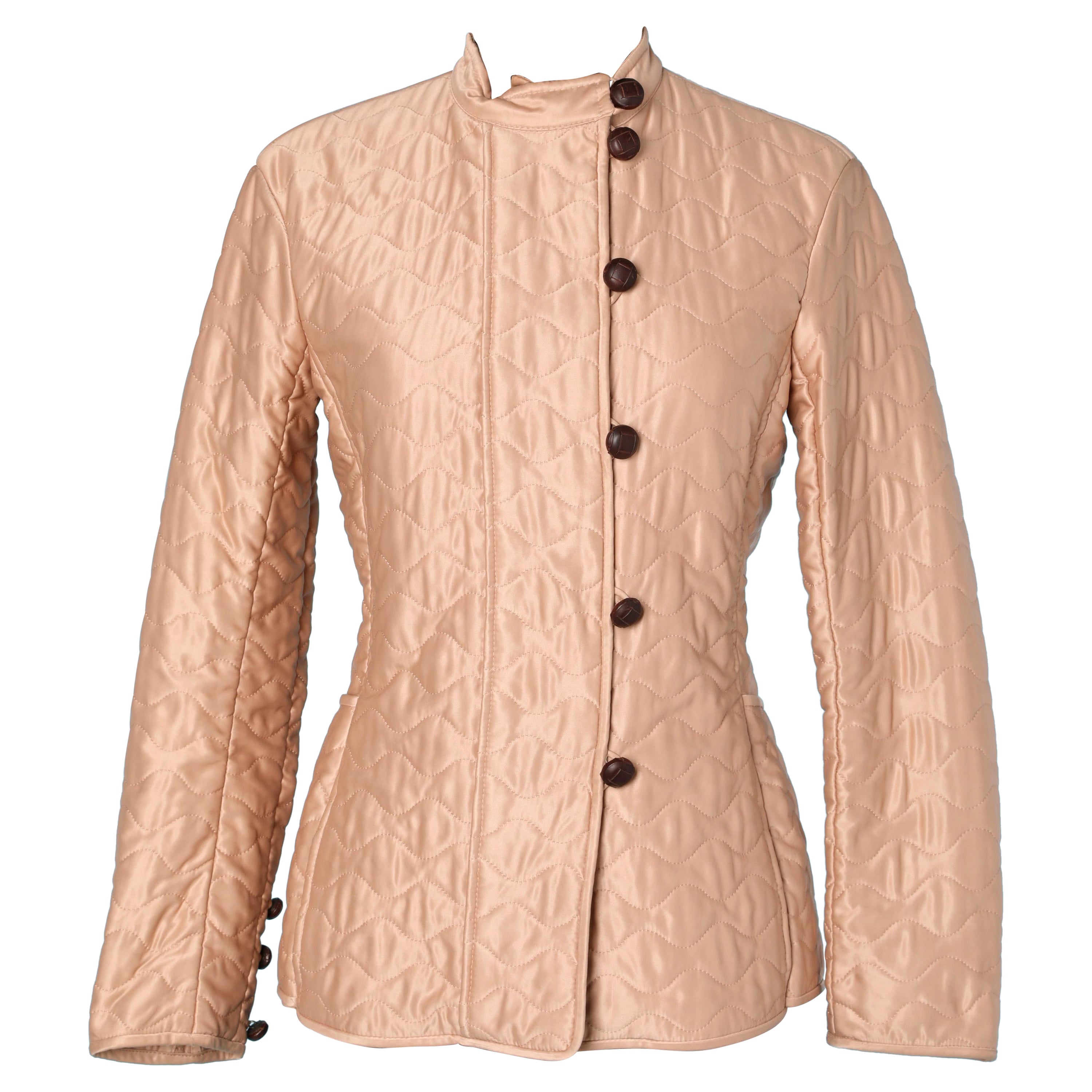 pale pink quilted jacket