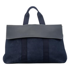 Hermes Unisex Weekender Blue Bag XLG