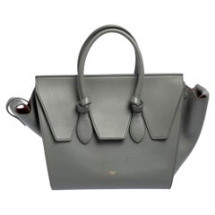 Celine Grey Leather Small Tie Tote