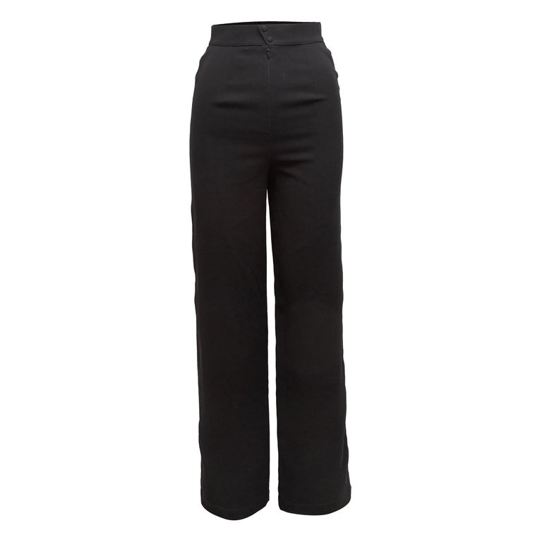 Thierry Mugler Black Open Side Pants For Sale at 1stDibs